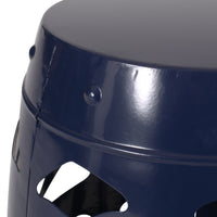 Metal S 2 End Table Navy Blue Iron