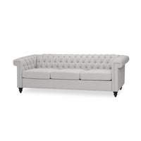 Sofa 3 Seater Grey Fabric