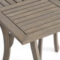 Hermosa 31.5'' Square Wood Table Grey Acacia Wood