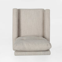 Glider Swivel Recliner Chair Beige Fabric