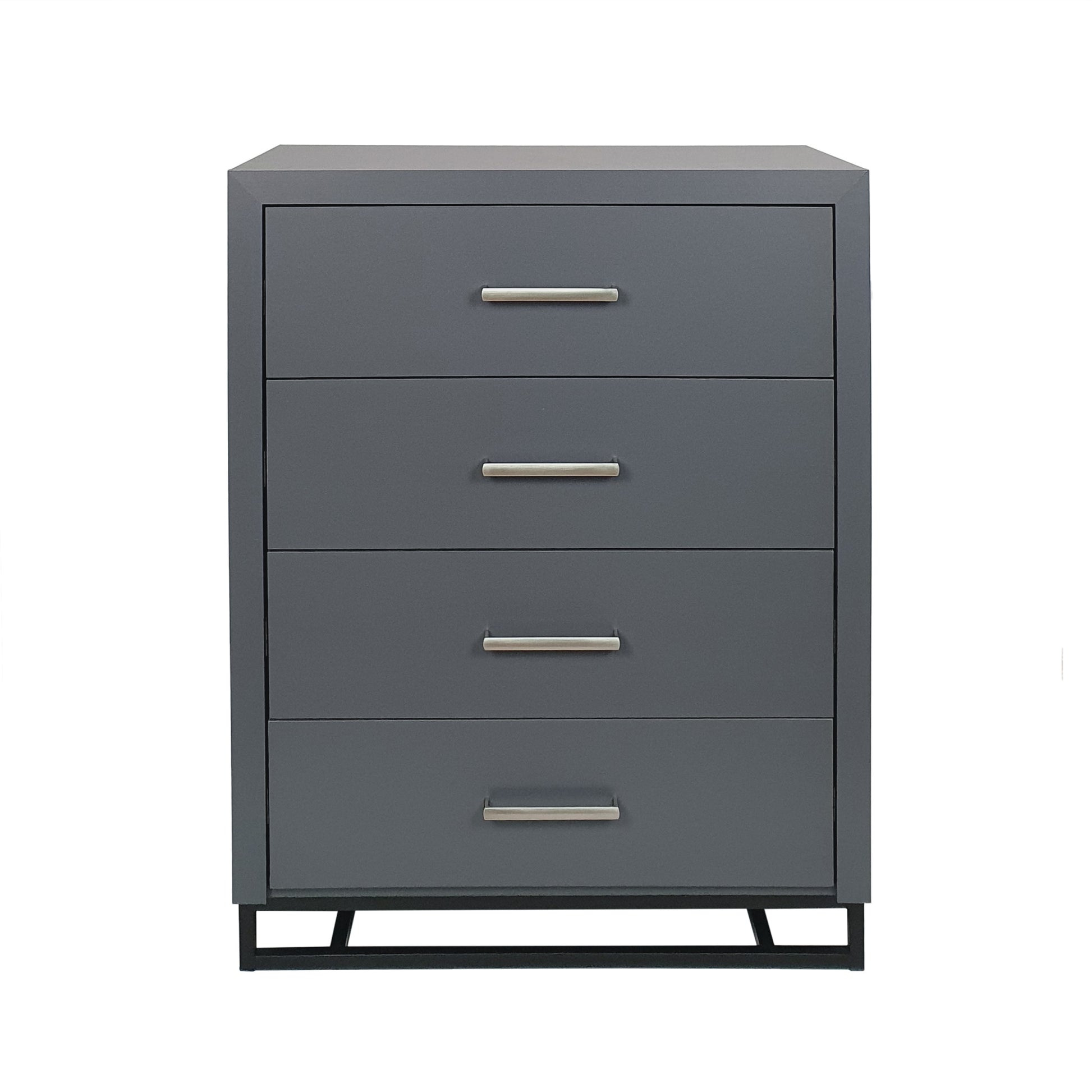 4 Drawer Chest Charcoal Grey Mdf