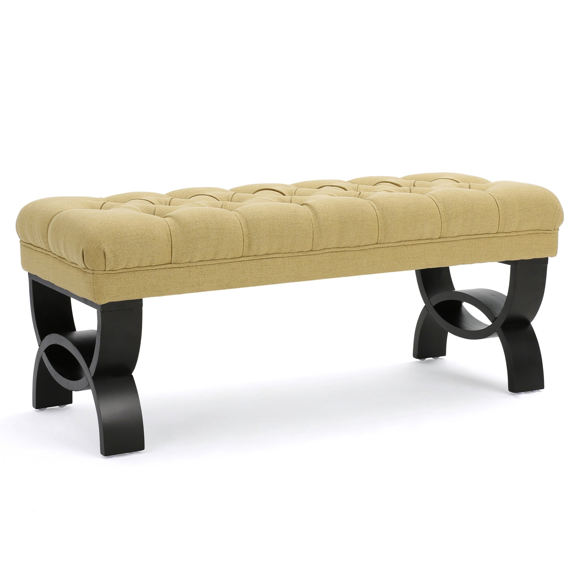 Hilton Ottoman Yellow Fabric