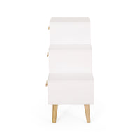 3 Drawer Stair Cabinet White Mdf