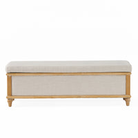 Osgood Storage Ottoman White Fabric