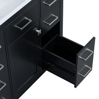 Cabinet Only 36" Black Bathroom Vanity Sink Not Included Black Bathroom Solid Wood Mdf Resin