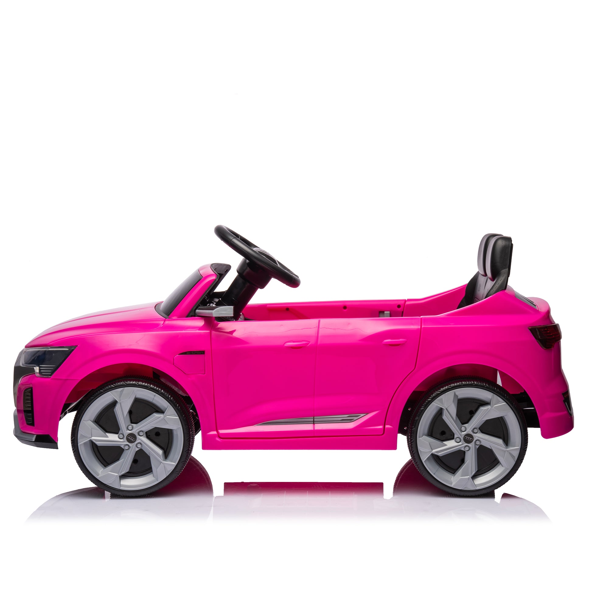 12V Kids Ride On Electric Car W Parents Remote Control,Licensed Audi Sq8 For Kids,Dual Drive,Suspension,Hanging Start,Three Speed Adjustable Music,Volume Control,Led Lights For Kids Aged 3 6. Pink