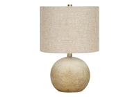 Lighting, 20"H, Table Lamp, Beige Concrete, Beige Shade, Contemporary Beige Concrete