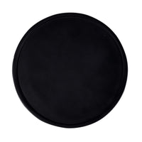 Glam 16 In. Solid Wood Round Pedestal End Side Table, Living Room Sofa Side Accent Table, Black Black Primary Living Space Industrial Freestanding Mango Coffee & End Tables Round Solid Wood Pedestal