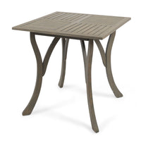 Hermosa 31.5'' Square Wood Table Grey Acacia Wood