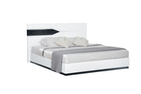 Vios Zebra White King Bed White Black Mdf