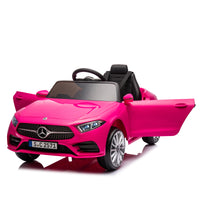 12V Kids Ride On Car W Parents Remote Control,Licensed Mercedes Benz Cls 350 For Kids,Four Wheel Suspension,Power Display,Music,Volume Control,Led Lights,Mp3,Usb Sd For Kids 37 95 Months. Pink 50 99