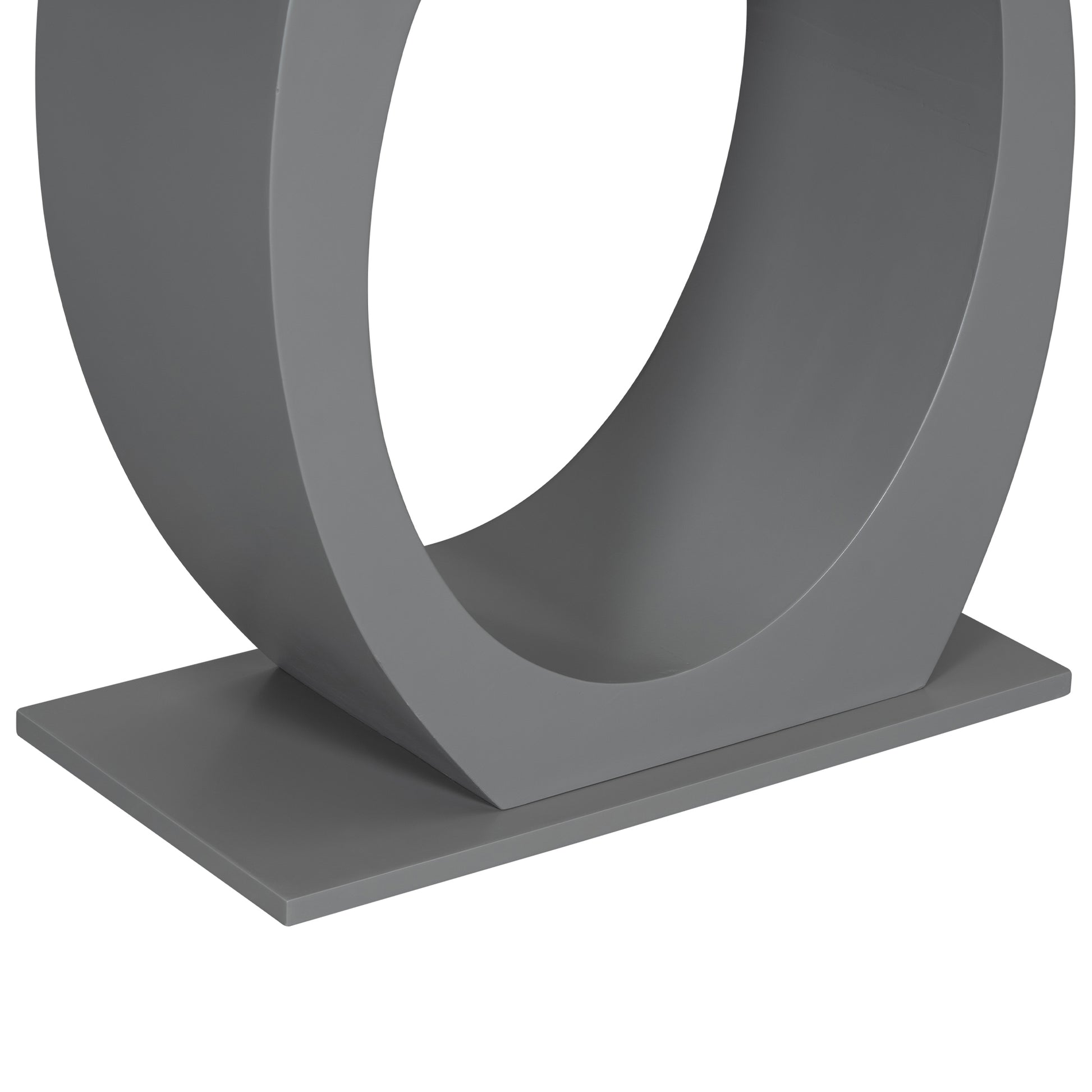 Mirod Stylish Modern Side Table With Egg Shaped Base,Enhanced Stability And Durability,Sleek Design For Home Decor,Perfect For Living Room Or Bedroom Grey Mdf Acacia