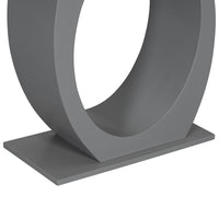 Mirod Stylish Modern Side Table With Egg Shaped Base,Enhanced Stability And Durability,Sleek Design For Home Decor,Perfect For Living Room Or Bedroom Grey Mdf Acacia