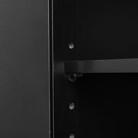 Bathroom Storage Cabinet, Cabinet With Two Doors And Drawers, Adjustable Shelf, Mdf Board, Black Black Mdf