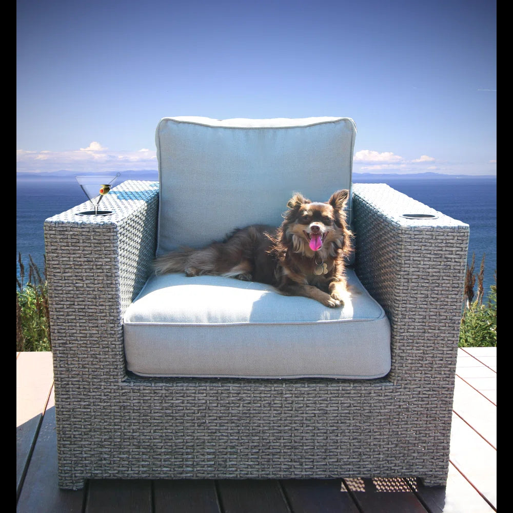 Fully Assembled Patio Chair With Cushions Yes Sectional Grey Rust Resistant Frame Stain Resistant Cushions Garden & Outdoor Modern Sofa Seating Groups Foam Wicker