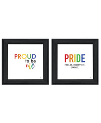 "Pride & Proud Of Yourself And Others " Framed Wall Art For Living Room, Wall Art Print For Home Decor, Bedroom Wall Art By Fearfully Made Creations Multicolor Wood Paper