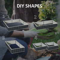 Outsunny 8.5' X 3' X 1' Raised Garden Bed, Galvanized Metal Planter Box For Vegetables Flowers Herbs, Dark Gray Dark Gray Steel