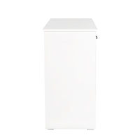 Laundry Cabinet ,With 2 Removable Liner Bags White Particle Board Mdf