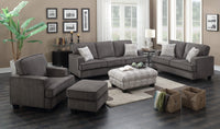 Andie Gray Loveseat Gray Foam Engineered Wood