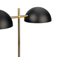 Nova Hydro Black Table Lamp With On Off Switch Double Lamp With Faux Marble Base Black,Gold,Marble Table&Floor Lamps Faux Marble,Metal