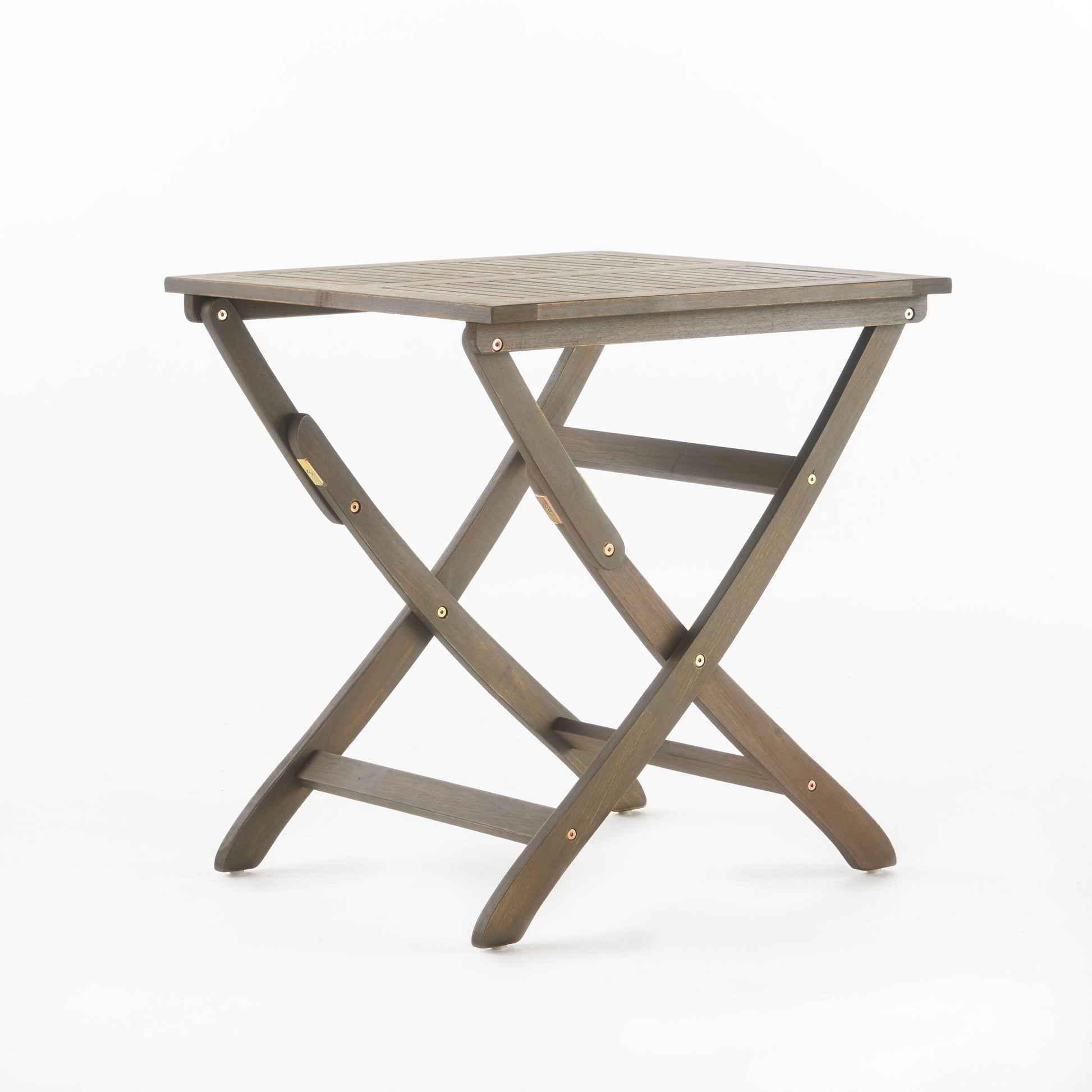 Positano 25 " Foldable Bistro Set, Gray Grey Acacia Wood