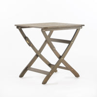 Positano 25 " Foldable Bistro Set, Gray Grey Acacia Wood