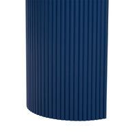 Curved Design Console Table With Unique Vertical Stripe Design ,Suitable For Living Room,Study And Entrance Navy Mdf