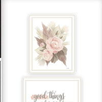 "Good Things Are Coming" Framed Wall Art For Living Room, Wall Art Print For Home Decor, Bedroom Wall Art By House Fenway Multicolor Wood Paper