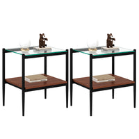 Coffee Table And End Tables Set Of 3, Tempered Glass Table With Mdf Layer, Modern Tables For Living Roomtransparent Glass Transparent Tempered Glass