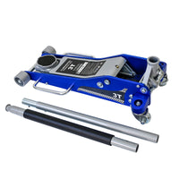 3T Aluminum Iron Horizontal Jack Blue Steel