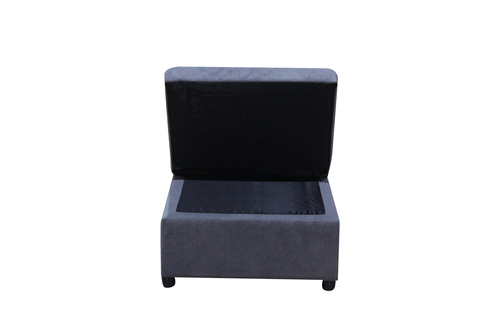 Folding Ottoman Sofa Bed Dark Gray Dark Gray Wood