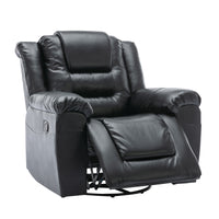 360 Swivel And Rocking Home Theater Recliner Manual Recliner Chair With Wide Armrest For Living Room,Bedroom, Black Old Sku:Pp302953Aab Black Foam Pu