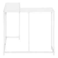 Accent Table, Console, Entryway, Narrow, Corner, Living Room, Bedroom, White Laminate, White Metal, Contemporary, Modern White Particle Board