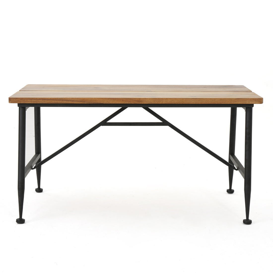 Ocala Industrial Wood Metal Coffee Table Black Acacia Wood