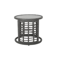 Tatiana Side Table Grey Rattan