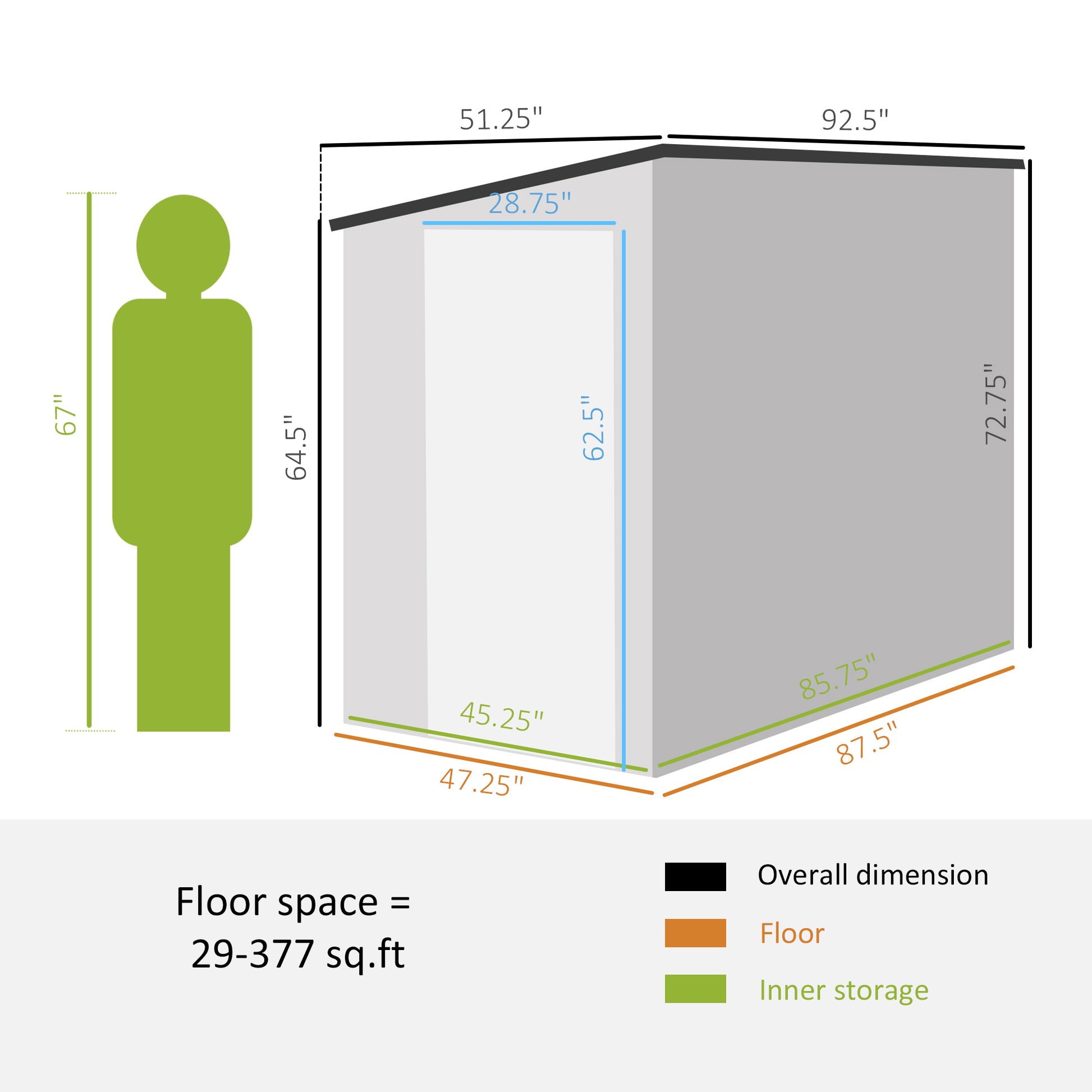 Outsunny 4' X 8' Metal Outdoor Storage Shed, Lean To Storage Shed, Garden Tool Storage House With Lockable Door And 2 Air Vents For Backyard, Patio, Lawn, Dark Gray Gray Steel
