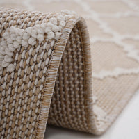 4X6 Ivory Trellis Indoor Outdoor Area Rug Ivory Polypropylene