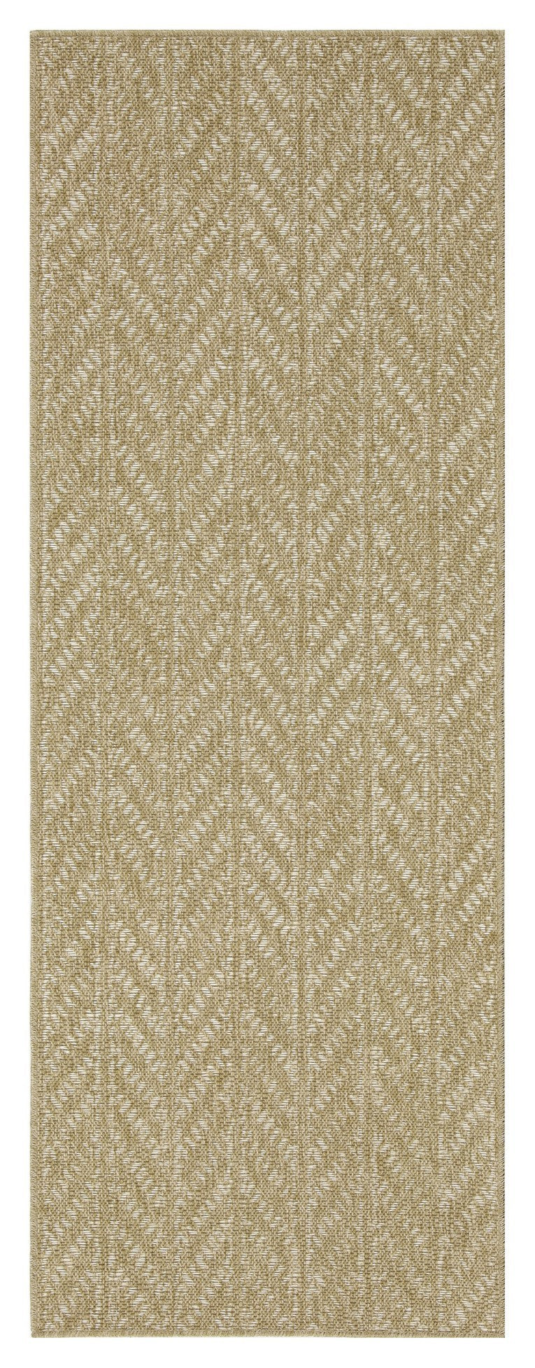 Earth Gc Ntl1014 Jute White 2 Ft. 7 In. X 7 Ft. 3 In. Indoor Outdoor Area Rug Natural White Polyester Polypropylene