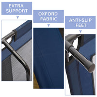 Pawhut 36" X 30" Elevated Cooling Summer Dog Cot Pet Bed With Mesh Ventilation Blue Blue Metal