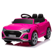 12V Kids Ride On Electric Car W Parents Remote Control,Licensed Audi Sq8 For Kids,Dual Drive,Suspension,Hanging Start,Three Speed Adjustable Music,Volume Control,Led Lights For Kids Aged 3 6. Pink