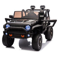 24V Two Seater Kids Ride On Truck Car W Parents Control,200W*2,Seat Width 20.28In,Four Wheel Suspension,Led Lights,Music,Mp3,Bluetooth,Two Independent Seat Belts,Suitable For Off Road For Kids Aged