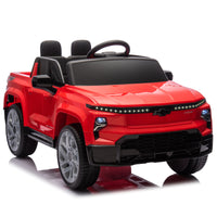 12V Kids Ride On Car W Parents Control,Licensed Chevrolet Silverado,Four Wheel Suspension,Led Lights,Bluetooth,Music,Usb,Mp3,Power Display,Speeds 1.86 3.11Mph For Kids Aged 2 5. Red 50 99 Lbs