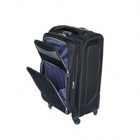 24 Inch Suitcase Black Black Oxford Fabric