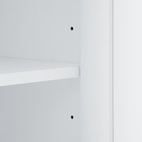 Tall Bathroom Storage Cabinet, Freestanding Storage Cabinet With Hook And Adjustable Shelf, Mdf Board, White White 2 Mdf