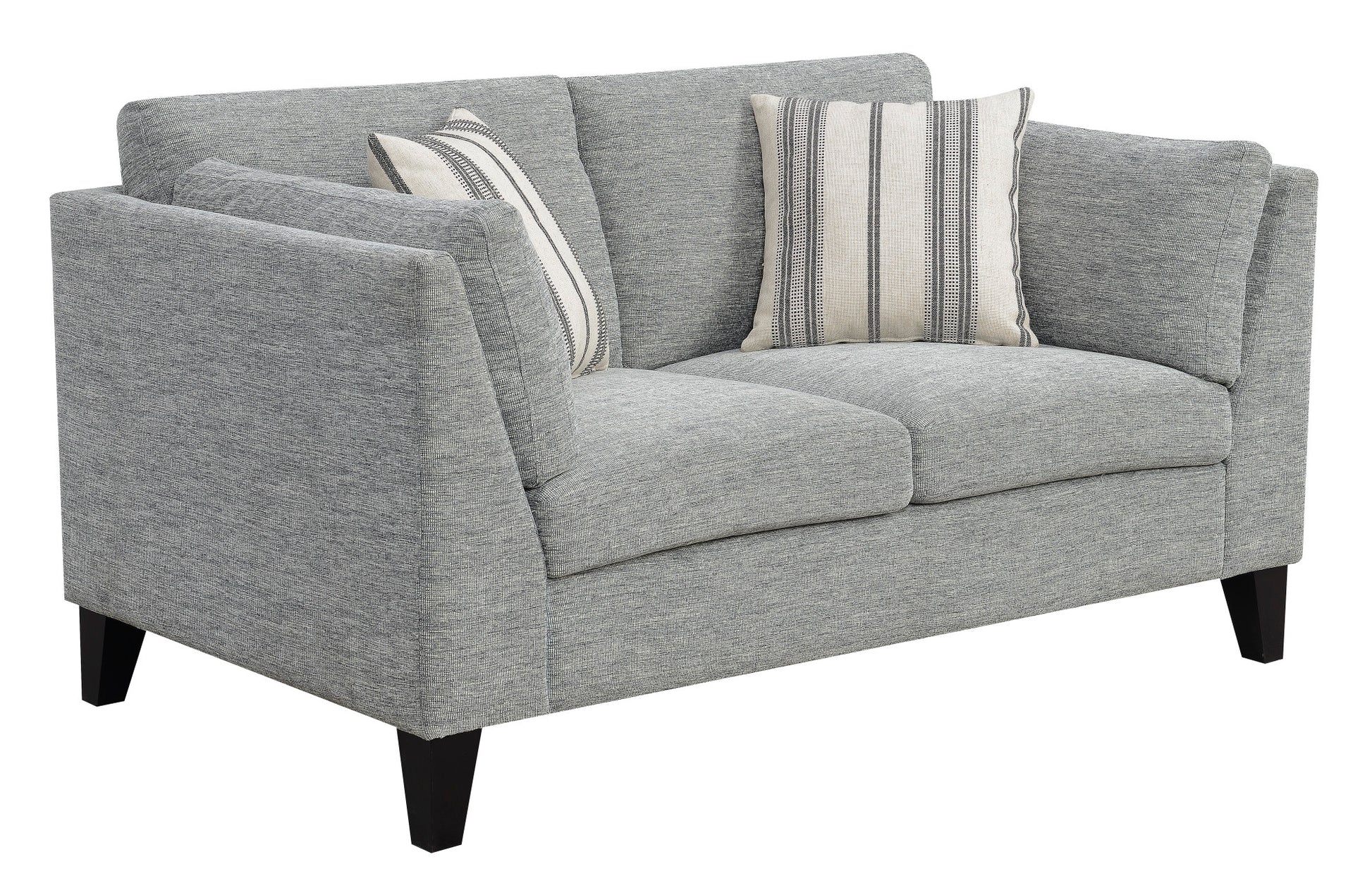 Doyle Gray Loveseat Gray Foam Engineered Wood