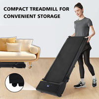 Walking Pad Treadmill Under Desk With Remote Control Portable Treadmill For Home Office Walking Jogging Machine 240 Lb Capacity Black Indoor Fitness Black Foldable Plastic,Steel