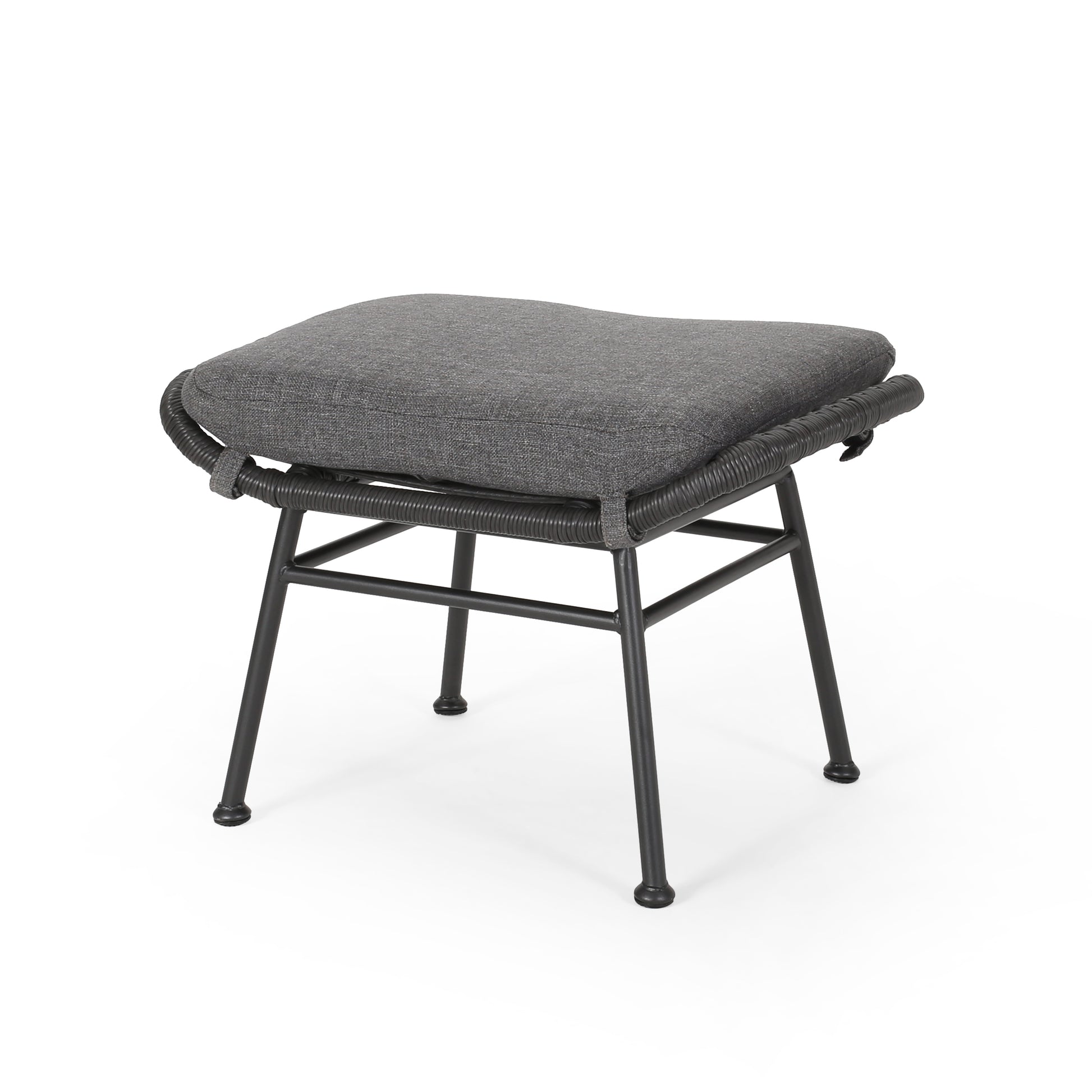 Montana Ottoman Gray Iron Plastic