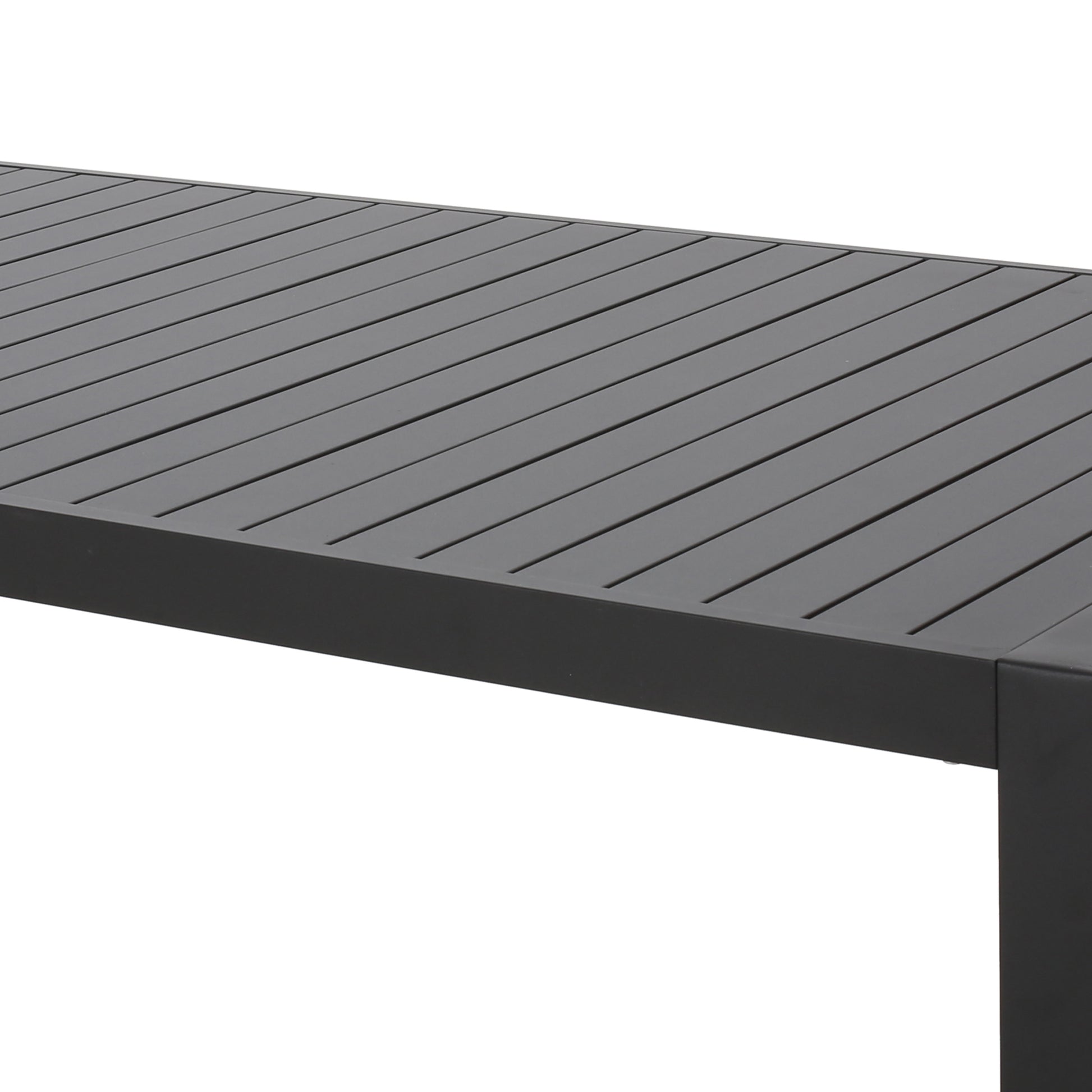 Outdoor Dining Set, Dining Chair Set Of 6 Aluminum Dining Table, Gray Black Black Grey Aluminum