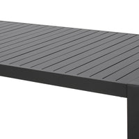 Outdoor Dining Set, Dining Chair Set Of 6 Aluminum Dining Table, Gray Black Black Grey Aluminum