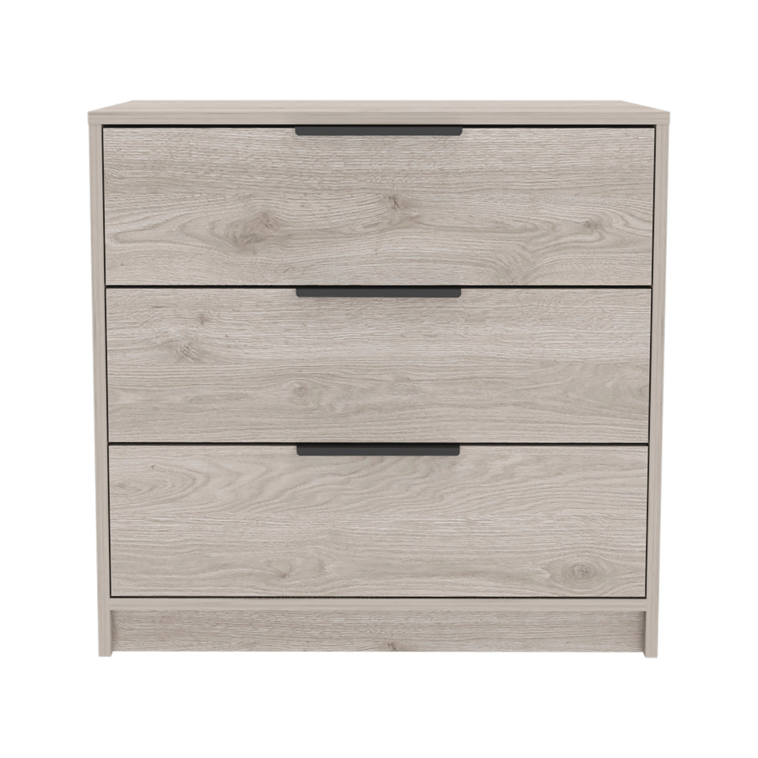 Kaia 3 Drawers Dresser, Superior Top Light Gray Gray Bedroom Modern Particle Board Particle Board